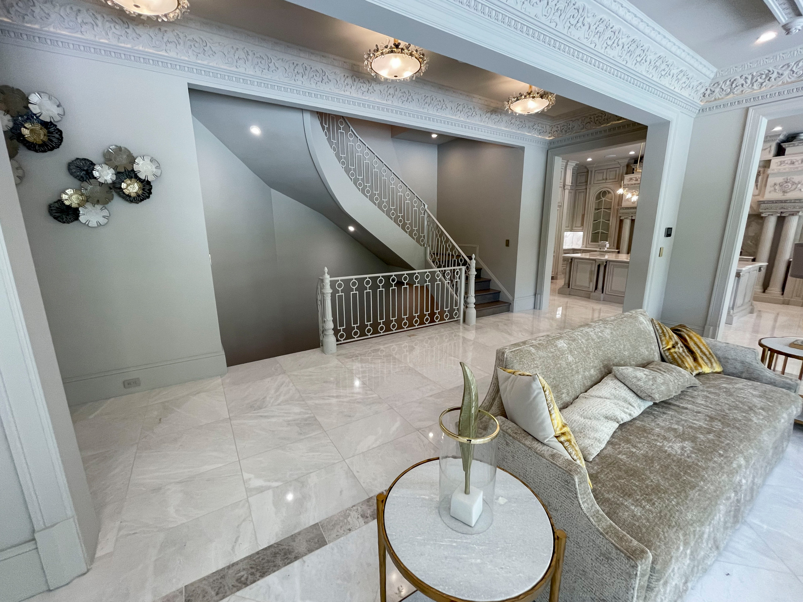 104_Curved Staircases in 18th Century French Inspired Mansion, Mclean VA 22101