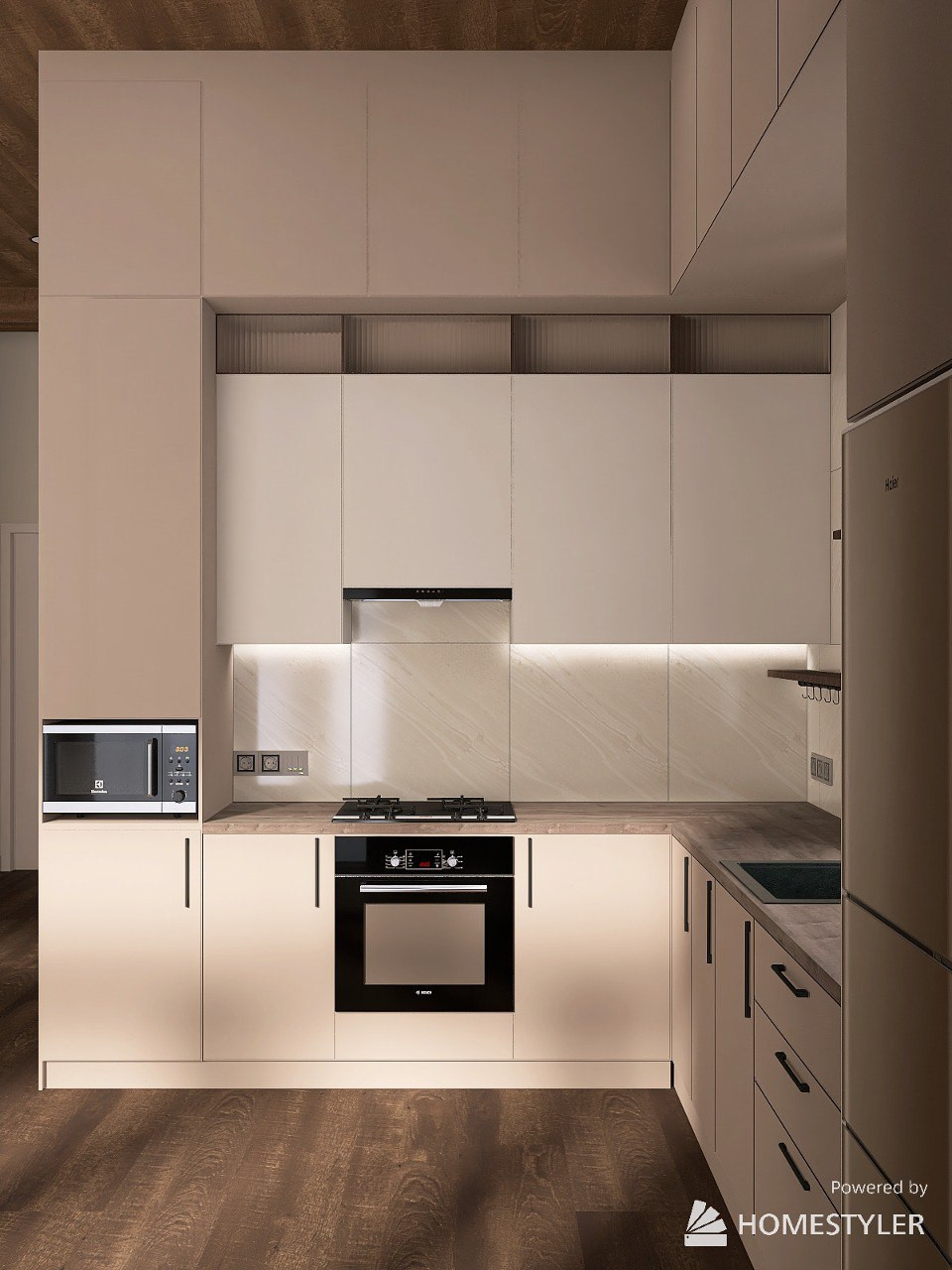 Кухня гостиная в частном доме