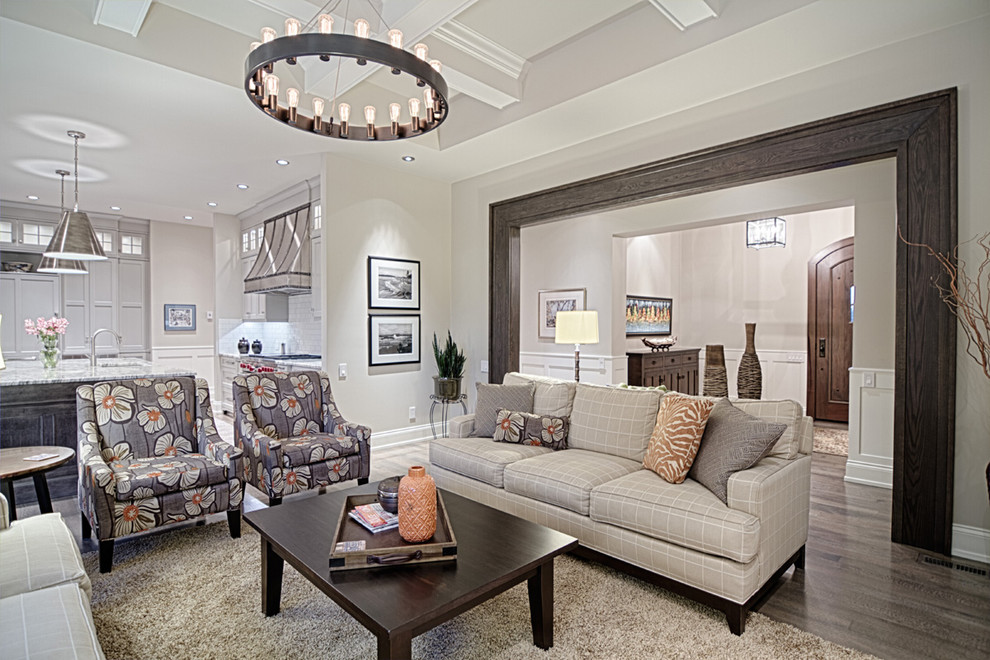 Inspiration for a transitional home design remodel in Calgary