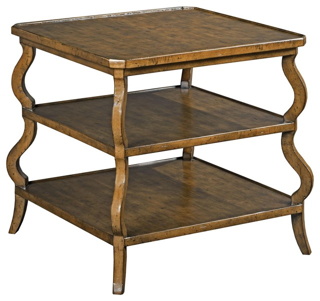 Tier Table Woodbridge Hand Planed Square Cherry Top Wavy Legs Side Tables And End Tables By Euroluxhome