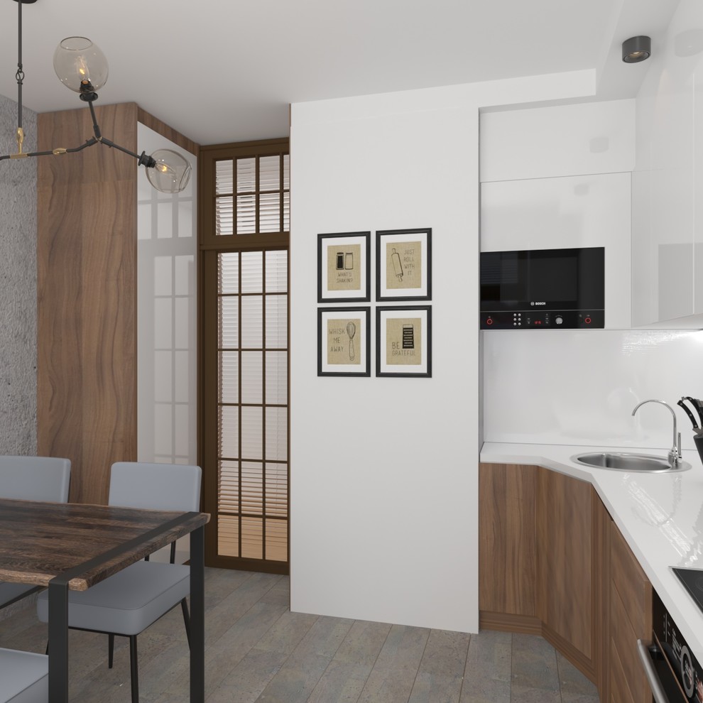 Кухня в стиле индустриальный минимализм