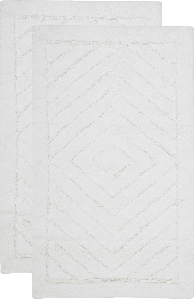 PMB635 Rug (Set of 2), 27" x 45" Contemporary Bath Mats by