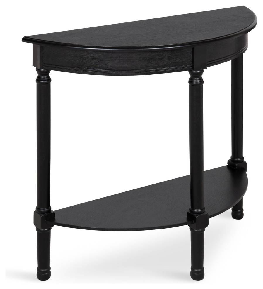 Wyndmoore Half Moon Table Traditional Console Tables By