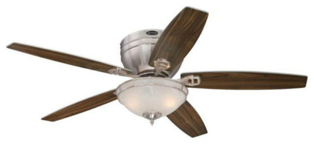 Westinghouse 72097 Carolina Reversible Five Blade Ceiling Fan Brush Nickel 52