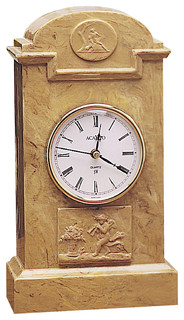 Rounded Wooden Mantel Clock