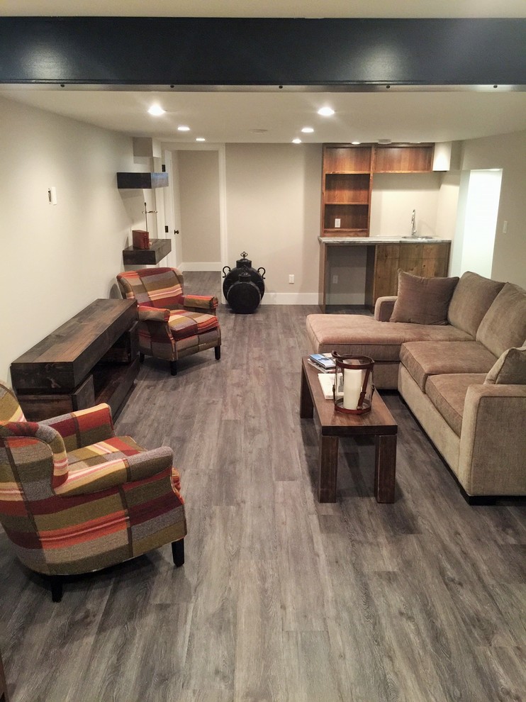 Home design - rustic home design idea in Edmonton