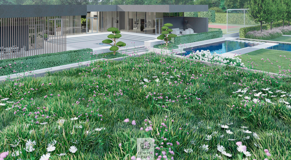 Современный сад в Подмосковье