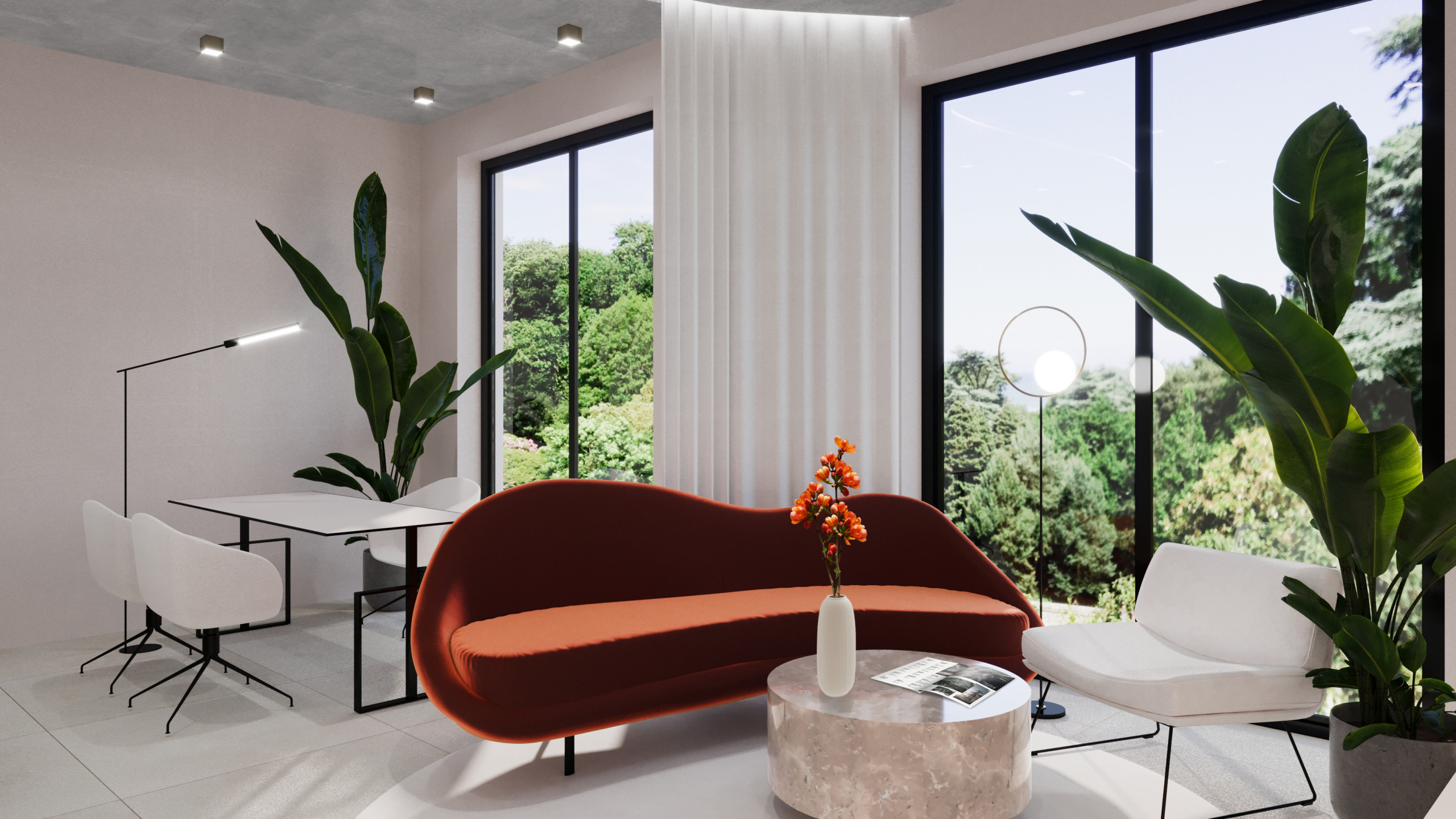 PROJECT S8 Wohnzimmer mit Essbereich/ Homeoffice - multifunktionales Raumkonzept
