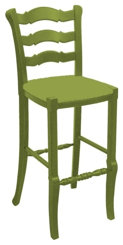 New Trade Winds Bar Stool Green Painted