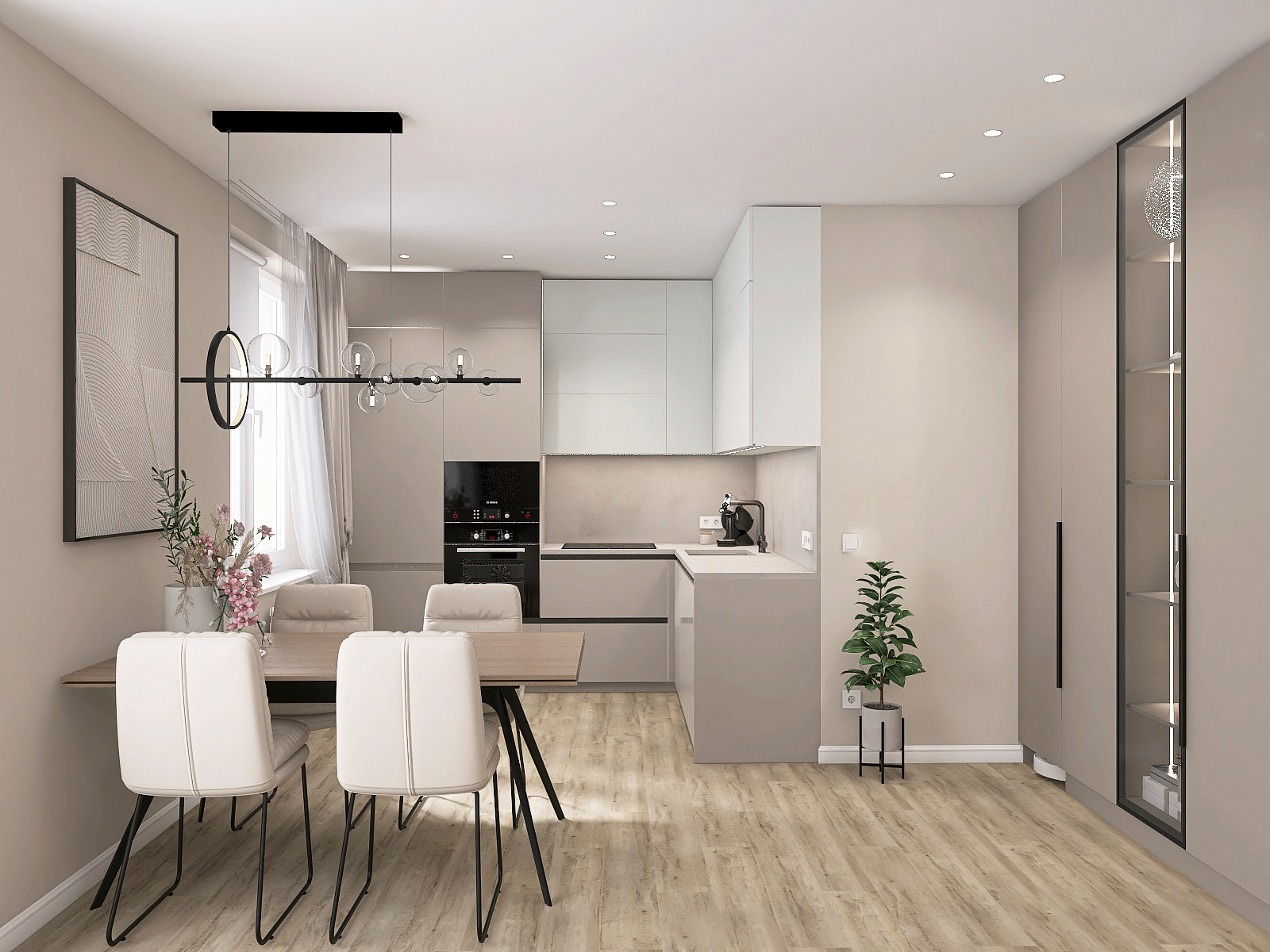 Проект кухни-гостиной в ЖК Рафинад г. Вологда