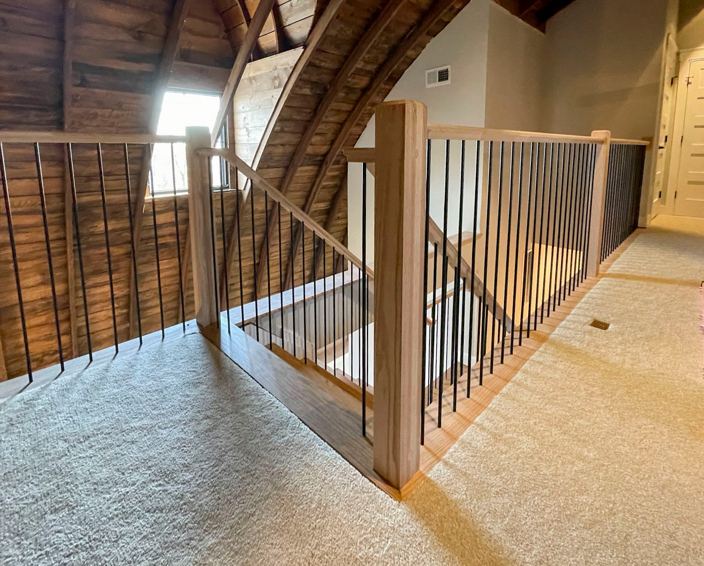 102_Straight-Freestanding Stairs/Landing in Barn Style Home, Leesburg VA 20175