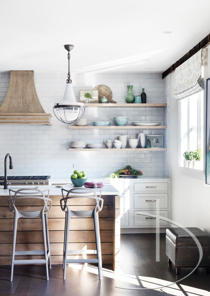 Inspiration for a transitional kitchen remodel in Boston