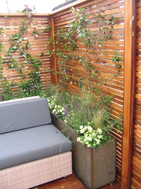 Design ideas for a small contemporary balcony in London with no cover.