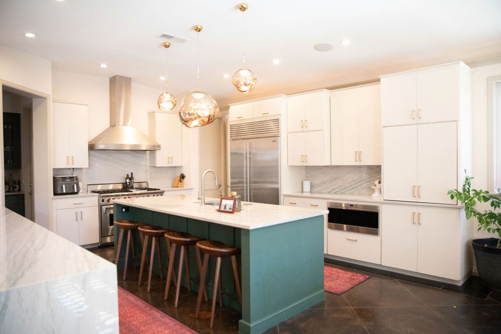 Entry, Living, Kitchen, Laundry + Bathrooms
