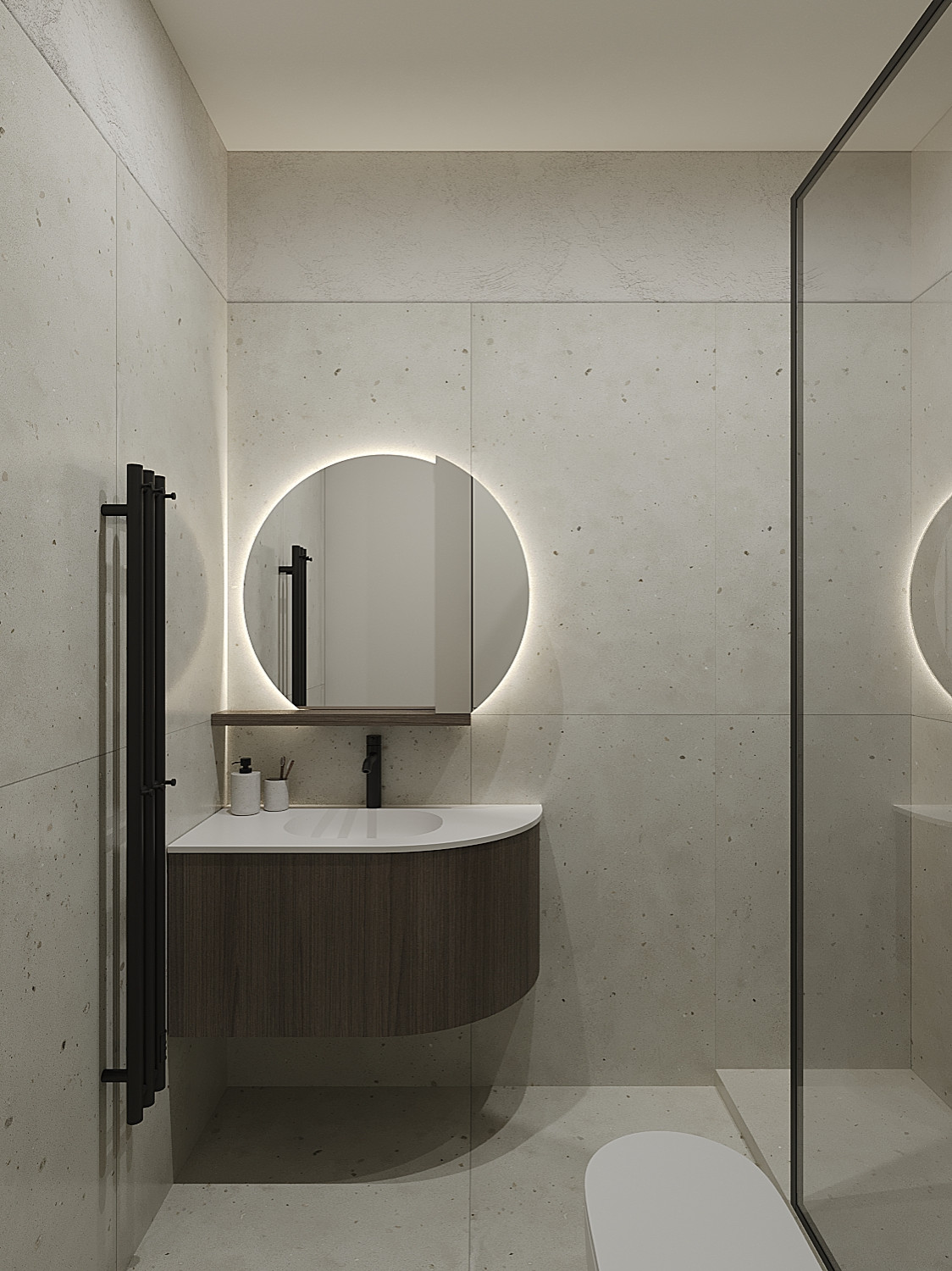 Квартира-студия в холодных тонах