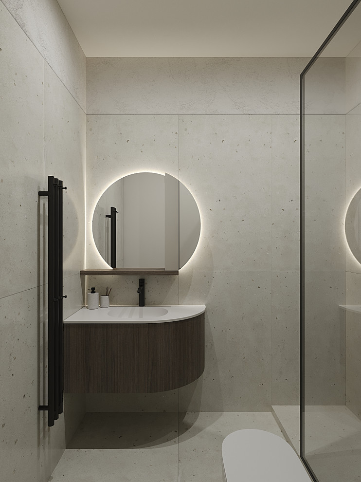 Квартира-студия в холодных тонах