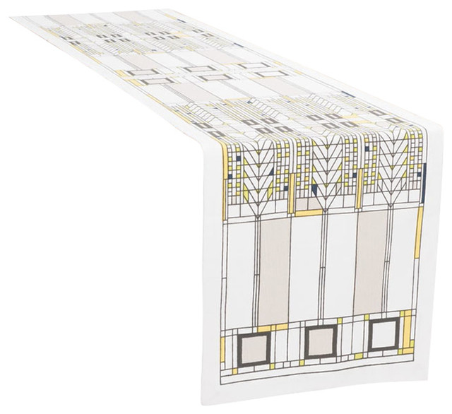 Architecture FRANK LLOYD WRIGHT Inspired 76” x 14” Table/Buffet/Dresser Runner 