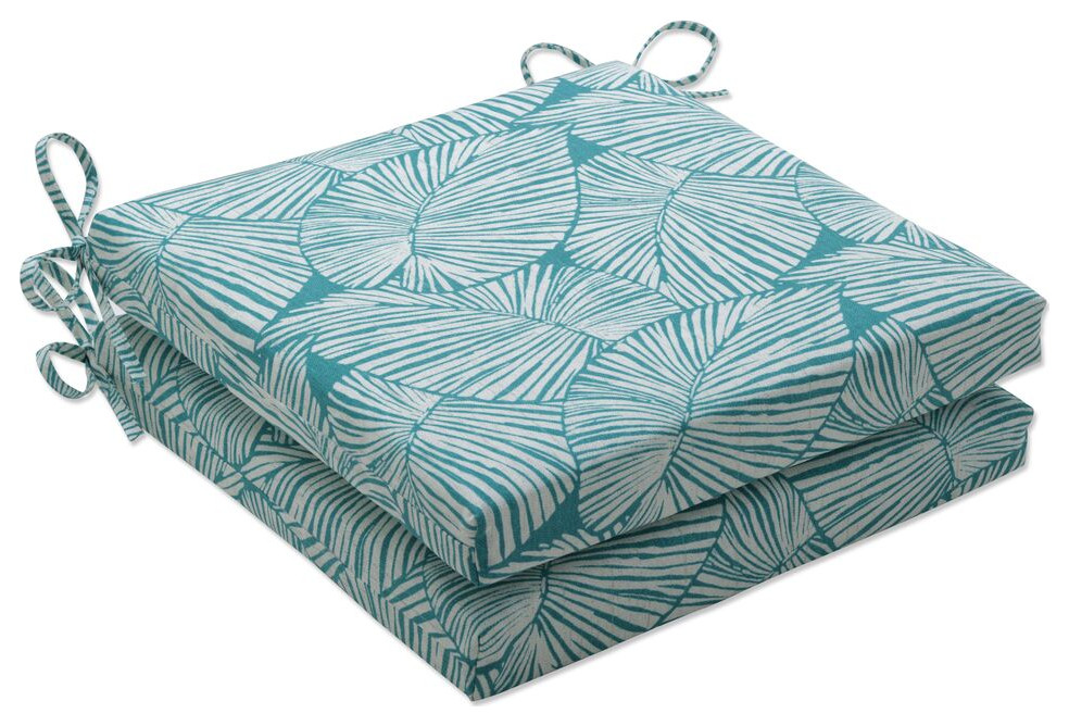 Talia Seaglass Squared Corners Seat Cushion 20X20X3 Set of 2 Tropical
