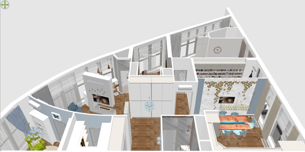 Новогорская Ривьера: квартира свободной планировки для супругов