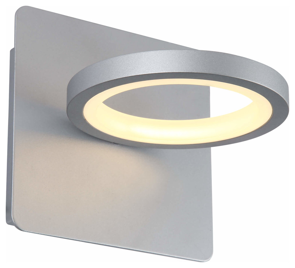 Tania 6" Rotative Integrated LED Wall Sconce, Silver