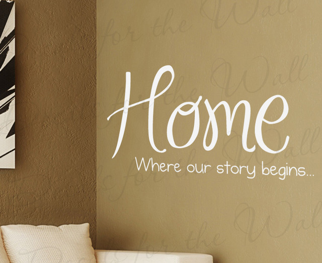 Wall Decal Quote Sticker Vinyl Art Letter Where Our Story Begins Home Family H08 Modern Wall
