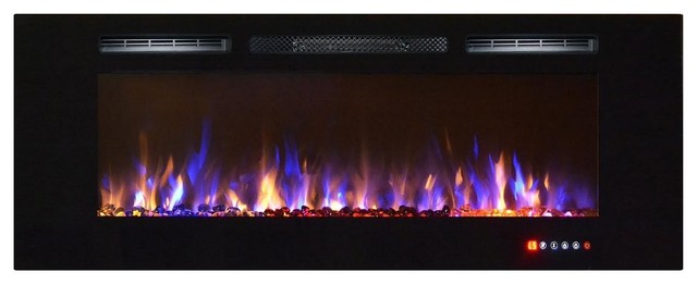 Astoria 60" Multi-Color Ventless Recessed Wall Mounted Electric Fireplace