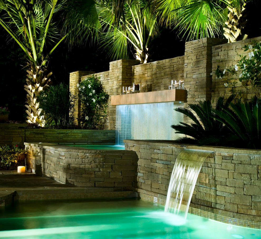 This is an example of an eclectic pool in Dallas.