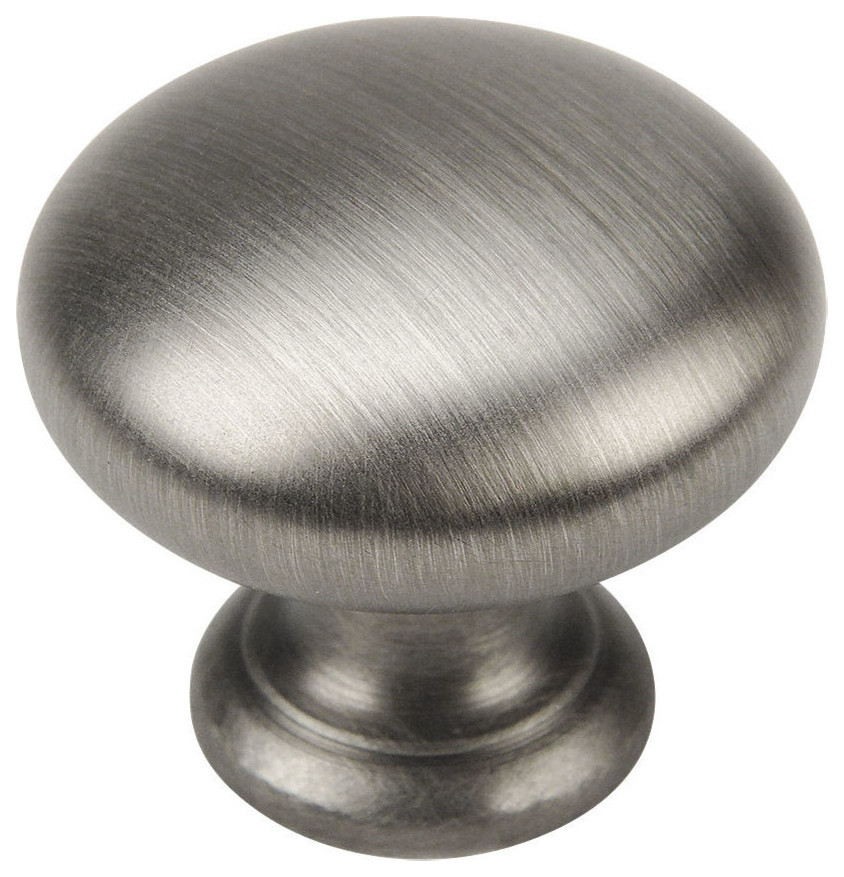 1-1//4 Diameter 4950BAB 25 Pack Cosmas 4950BAB Brushed Antique Brass Cabinet Hardware Round Mushroom Knob 25 Pack