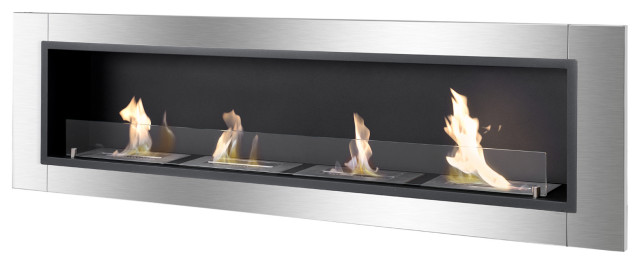 Recessed Wall Ventless Bio Ethanol Fireplace - Accalia | Ignis