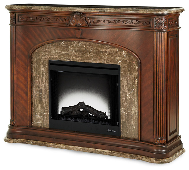 AICO/Michael Amini - AICO Michael Amini Villagio Marble Top Fireplace w/ Electric Insert & Reviews | Houzz The romantic simplicity of Old Italy sets the mood of this classic collection in the Michael Amini Original Furniture Designs series. The classic charm