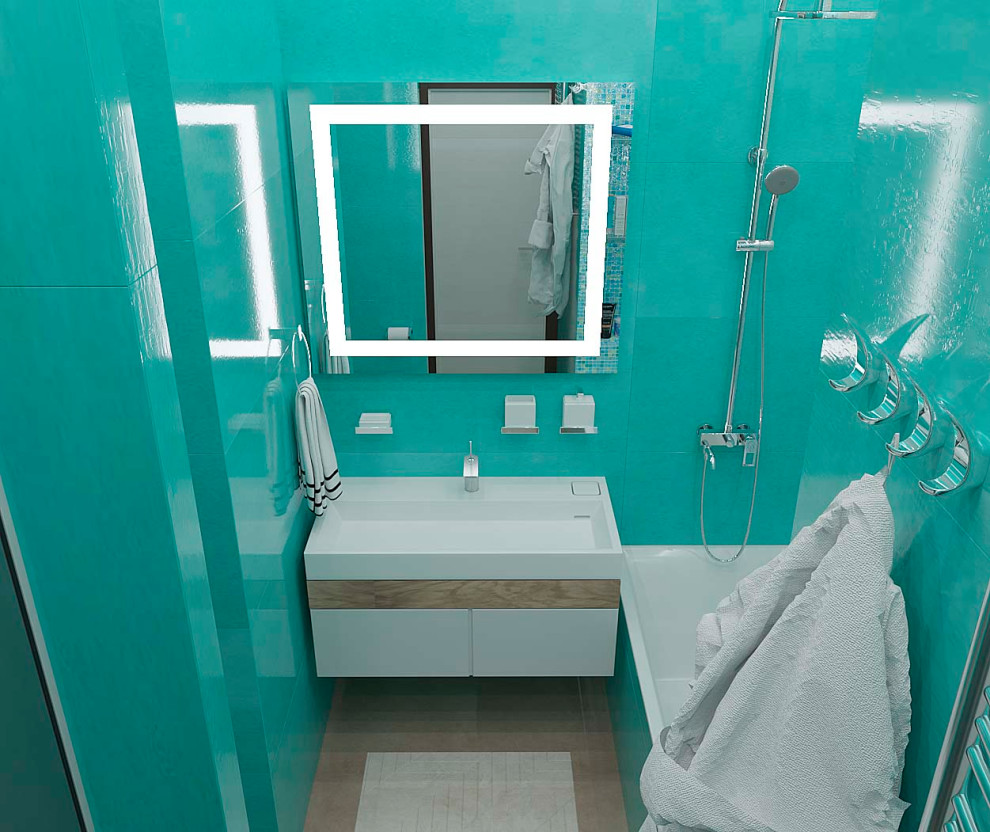 Яркая сочность. Трехкомнатная квартира на Озерной