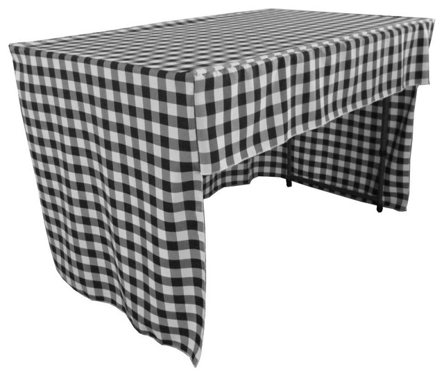 Open Back Fitted Checkered Classroom Tablecloth Farmhouse Tablecloths by Virventures Houzz