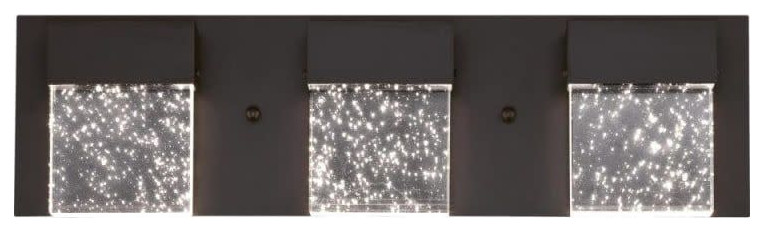 Westinghouse 6329900 Cava II 3 Light 6" Tall LED Wall Sconce - Matte Black