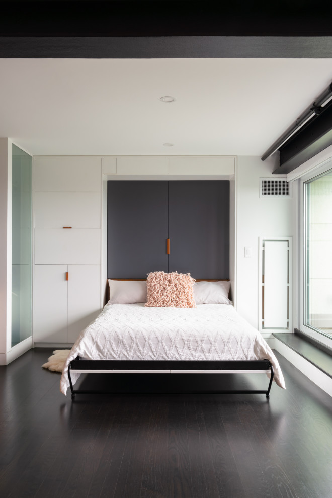Inspiration for a contemporary bedroom in Boston.