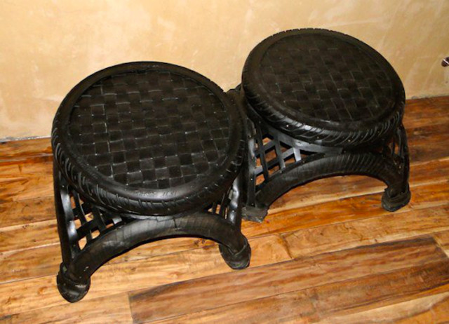 Recycled Rubber Tire Furniture