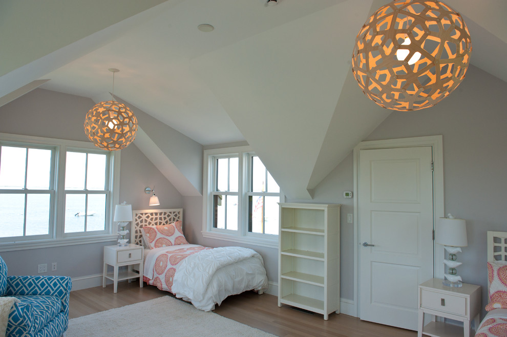 Example of a trendy bedroom design in Boston