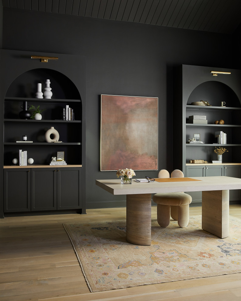 Inspiration for a scandinavian home office remodel in Dallas