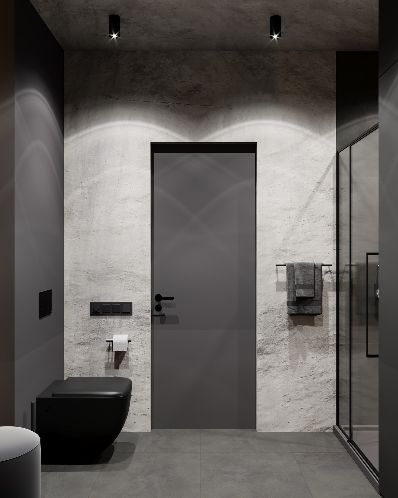 Брутальная квартира с элементами минимализма 65