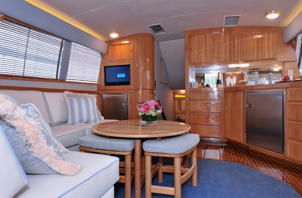 Marine Interior Design - 46' Bertram Yacht - Transitional - Living Room ...