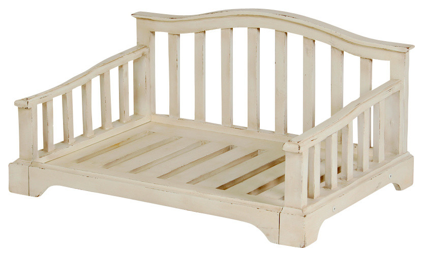 Wooden "French Country" Pet Bed Frame Farmhouse Dog Beds by