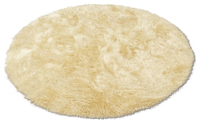 Walk On Me Clic Sheepskin Ivory Faux Fur Round Rug View In Clic Sheepskin Ivory Faux Fur Round Rug Area Rugs