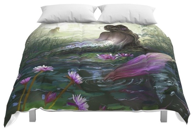 Society6 Little Mermaid Comforter Beach Style Comforters And