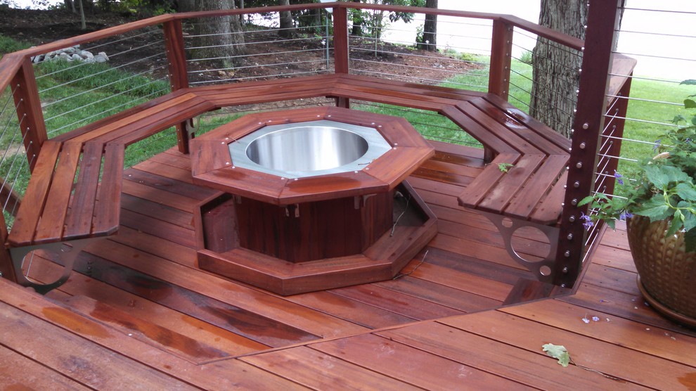 Ipe Cable Railing System Lake Gaston, NC Traditional Deck Charlotte by Cable Railing Direct