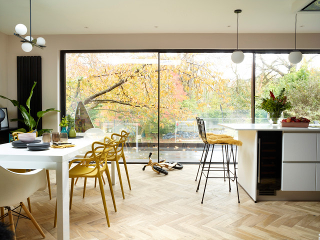 Maple open plan extension trendy-koekken