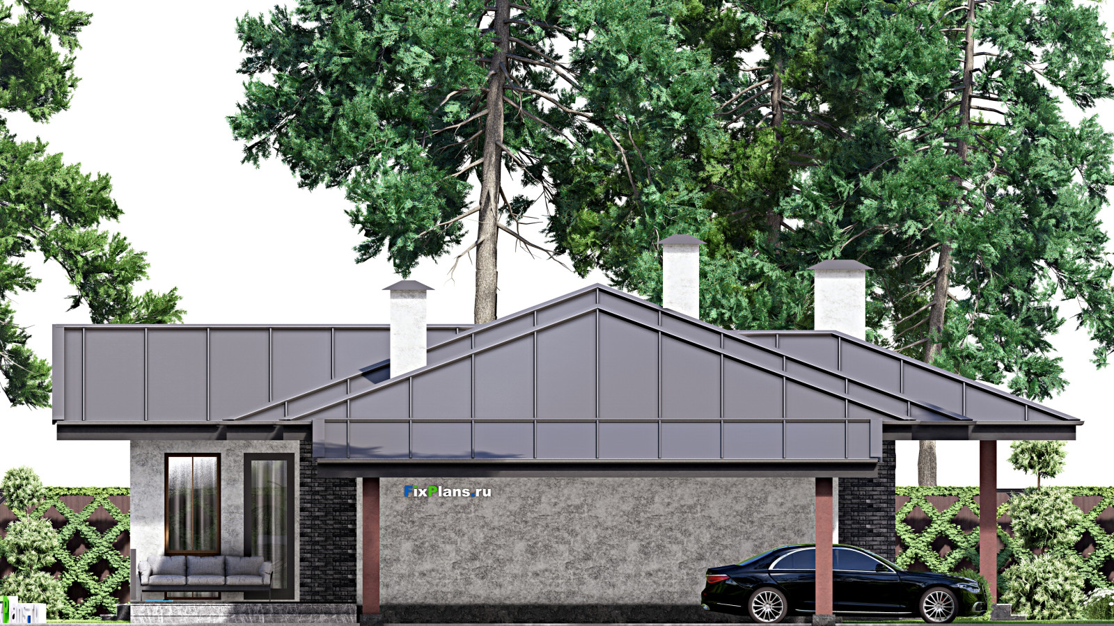 Проект одноэтажного дома 15х23м S255м2 F-15182