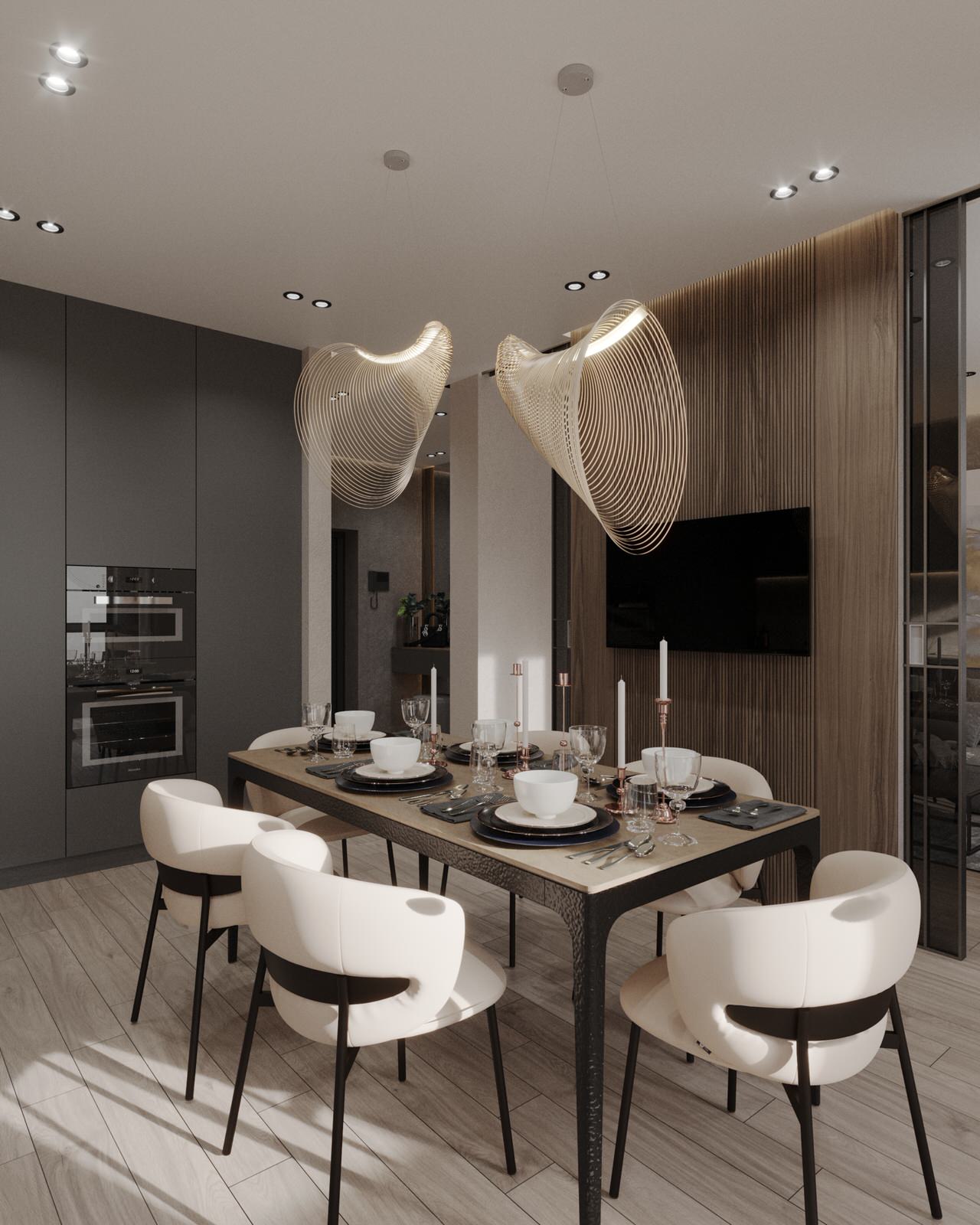 Двухкомнатная квартира с современным дизайном