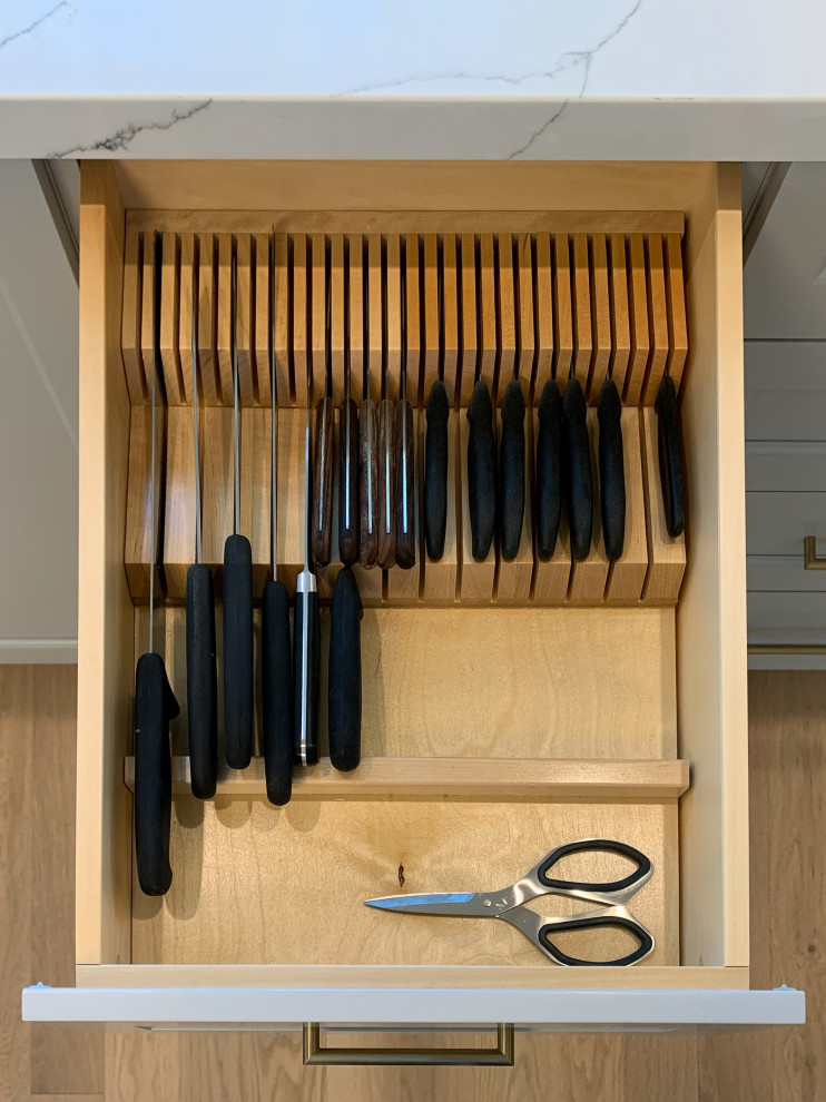 Bright and Airy Kitchen with Gold Accents