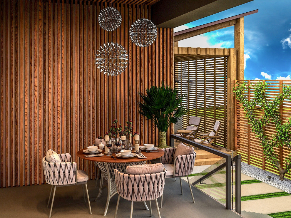 Благоустройство двора частного дома 250кв м