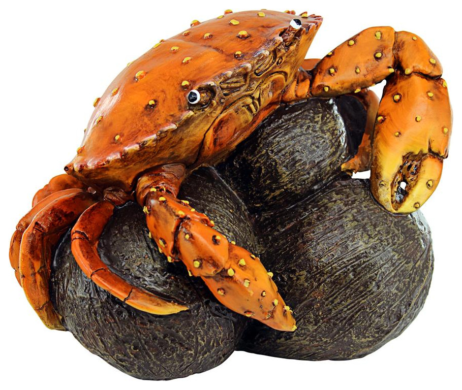 Design Toscano Coastal Crab Garde Statue Beach Style Garden Statues