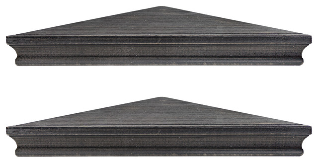 Rustic Wood Floating Corner Shelves Set Of 2 Black Farmhouse Display And Wall By American Art Decor Inc Houzz - Rustic Wooden Floating Corner Shelves Rustic Wood Floating Corner Shelves Set Of 2 Black Farmhouse Display And Wall By American Art Decor Inc Houzz - Rustic Wooden Floating Corner Shelves